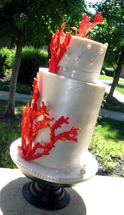 Tall and coral - Cake by Olga