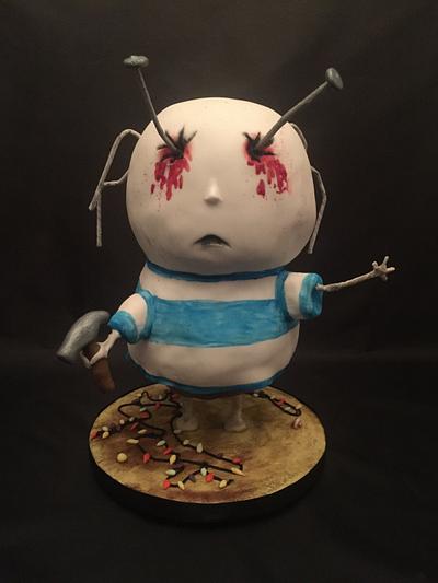 Tim Burton: The Boy With Nails in His Eyes cake - Cake by The Cat's Meow