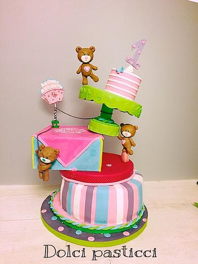 Gravity cake teddy bear - Cake by Pretty85