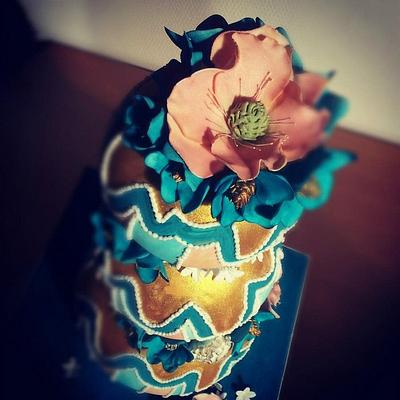 Blue fantasy anemone - Cake by Amaliacakes