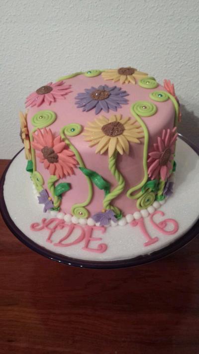 tarta Floral - Cake by Nurisscupcakes