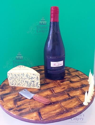 Wine Bottle Cake - Cake by Diana's Cakery