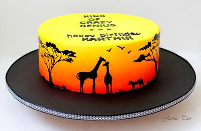 Handpainted Safari Cake - Cake by Joonie Tan