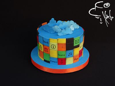 Cloud space for a software programmer - Cake by Diana