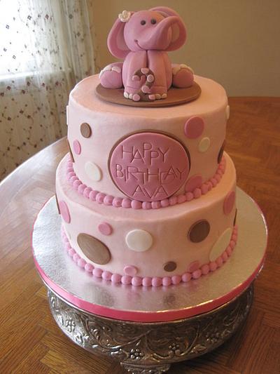 Pink Elephant Birthday Cake - Cake by Renee Daly
