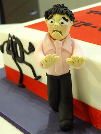 Scary Fortieth Birthday - Cake by Eleanor Heaphy