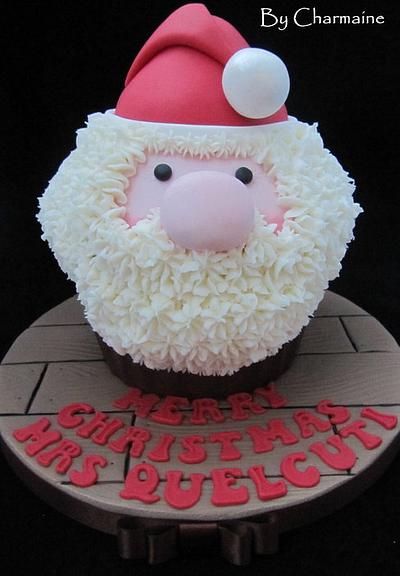 Giant Father Christmas Cupcake - Cake by Charmaine 