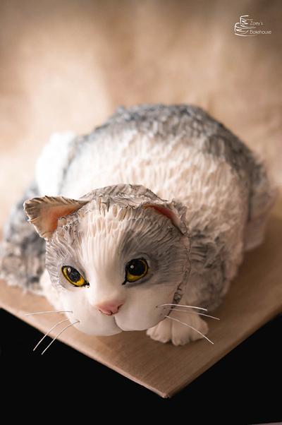 Sculpted Kitty - Cake by Zoeys Bakehouse