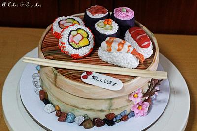 Sushi cake - Cake by Alfred (A. Cakes & Cupcakes)