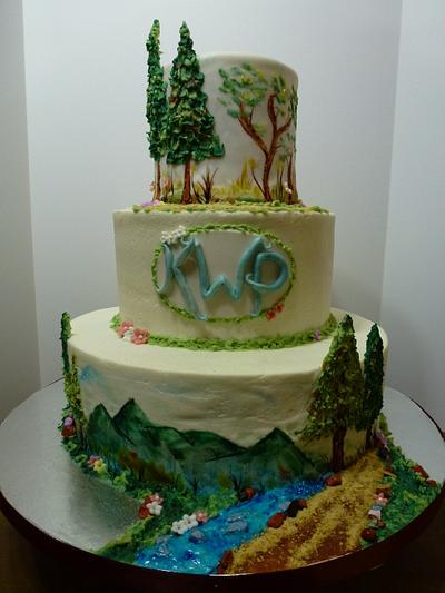 BC 'Painted' Retirement Cake  - Cake by Chris Jones