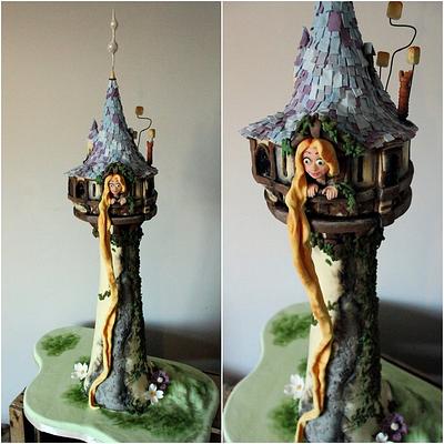 Tangled Rapunzel Sculpted cake - Cake by Sugar Spice