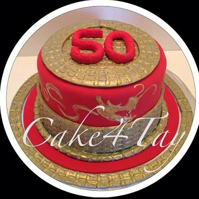 A Royal 50th Wedding Anniversary!   - Cake by Angel Chang