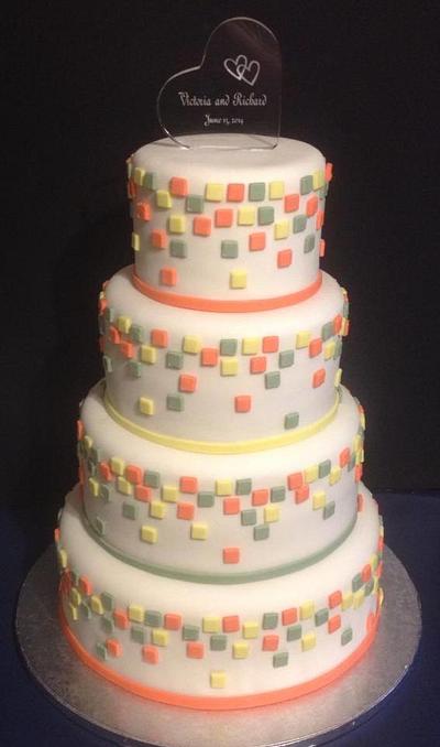 Modern Wedding Cake - Cake by Tracy's Custom Cakery LLC