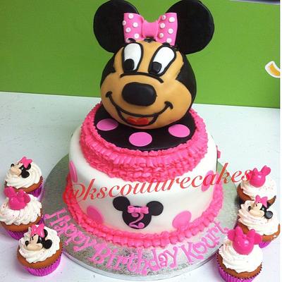 Minnie Mouse Tiered Cake - Cake by K & S Couturecakes