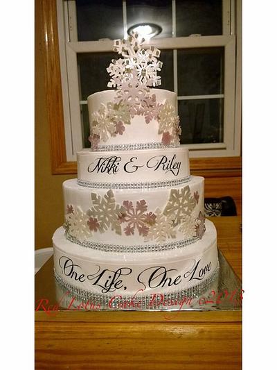 Nikki & Riley Knights Wedding Cake - Cake by Jennie 