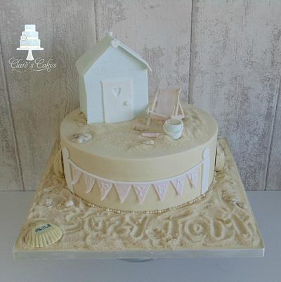 1st Anniversary Beach Cake - Cake by Clare's Cakes - Leicester