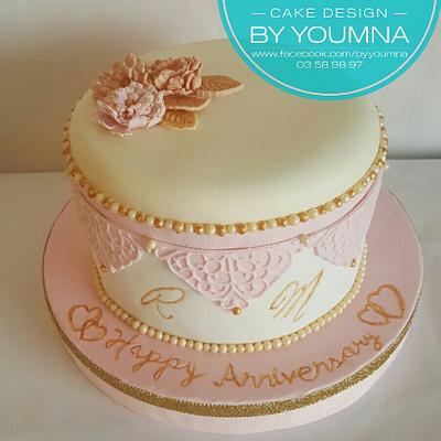 Anniversary cake - Cake by Cake design by youmna 