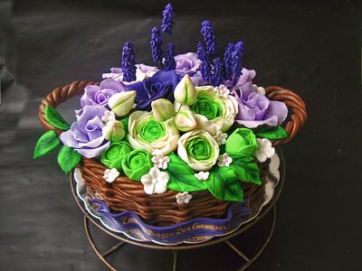 Basket with flowers - Cake by Mariya Borisova