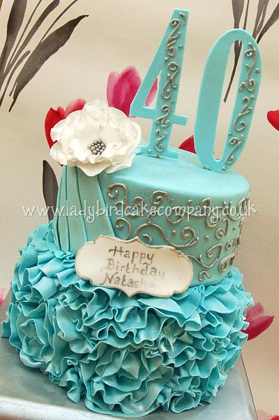 Fortieth ruffle cake - Cake by Liz, Ladybird Cake Company