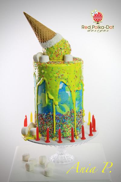 Drop icecream cake - Cake by RED POLKA DOT DESIGNS (was GMSSC)