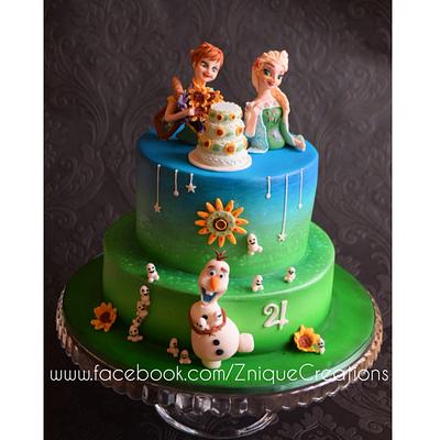 Frozen Fever  - Cake by Znique Creations