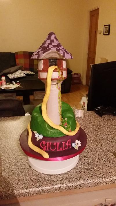 Tangled Rapunzel Cake - Cake by Oonaghlehmann