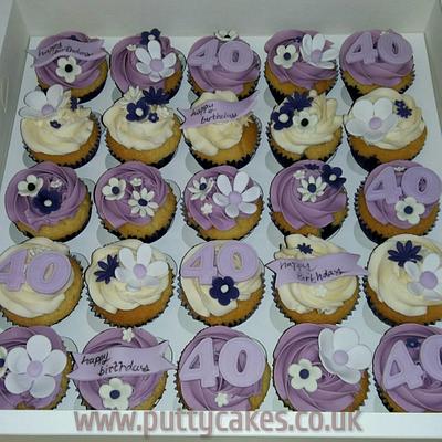 40th Birthday Cupcakes - Cake by Putty Cakes