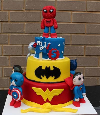 Super Hero Birthday Cake - Cake by Sassy Cakes and Cupcakes (Anna)