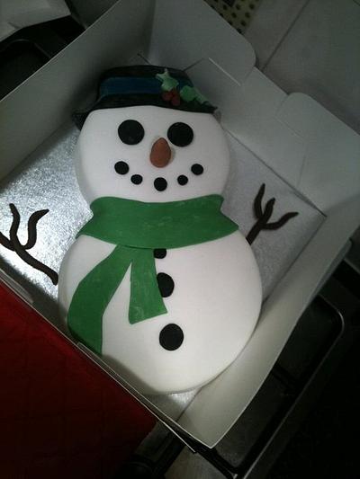 snowman cake - Cake by annaliese