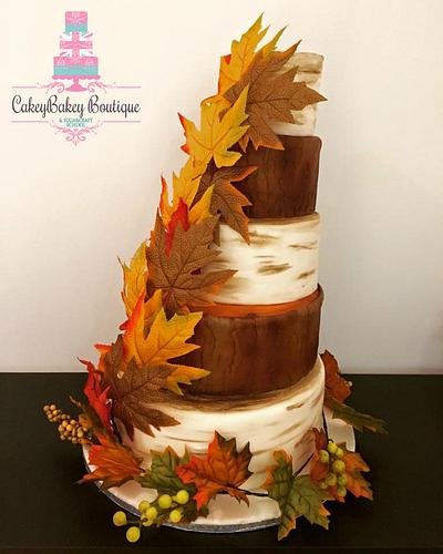 Autumn leaves Cake - Cake by CakeyBakey Boutique