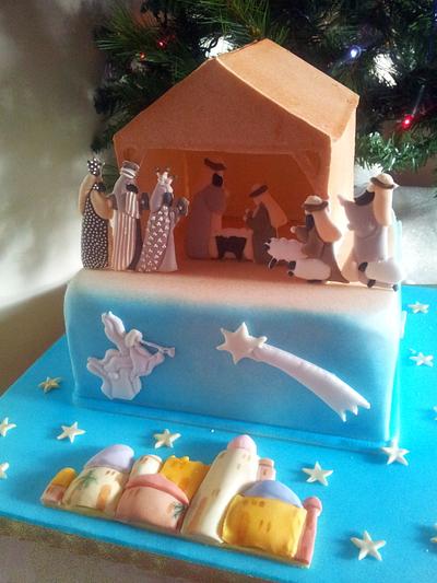 Nativity scene cake - Cake by Shoreline Sugar Design by Sarah