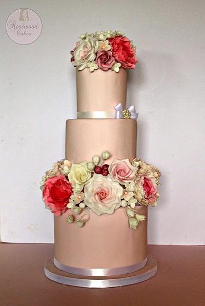 Blush Florals - Cake by Rosewood Cakes