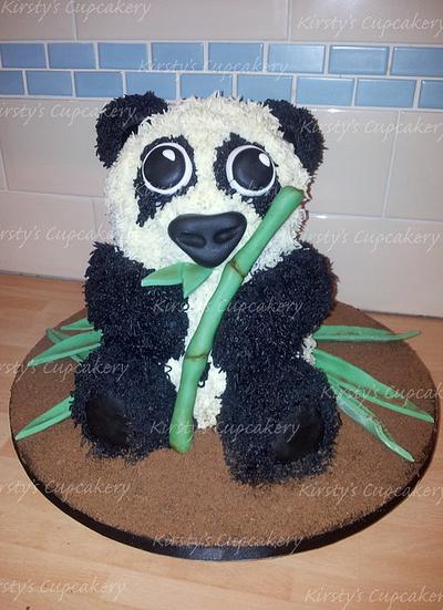 3D carved Panda - Cake by KirstysCupcakery