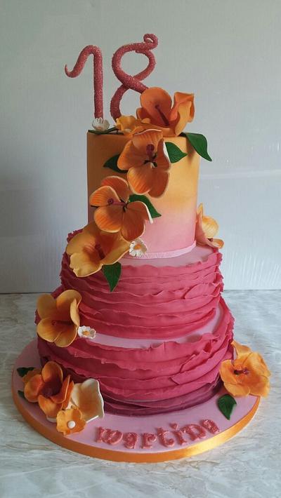 Orange and pink! - Cake by Simona