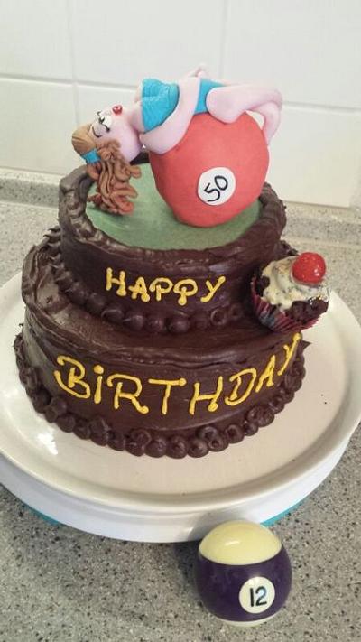 Billiard Birthday - Cake by binesa