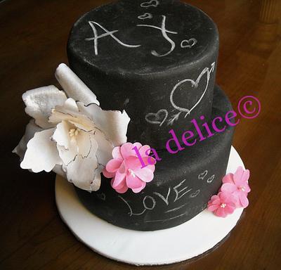 chalkboard romance :)  - Cake by la delice 