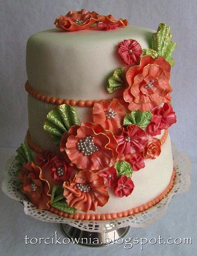 Cake Wedding Flowers - Cake by werka