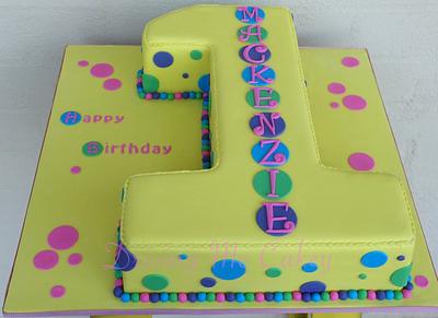 Spotty Number One Cake - Cake by Jaymie