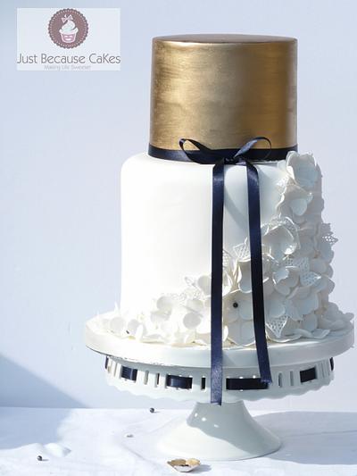 Ruffles, lace and gold - Cake by Just Because CaKes