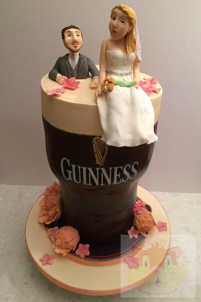 Guinness wedding cake - Cake by Elaine - Ginger Cat Cakery 