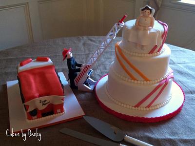 Fireman Wedding - Cake by Becky Pendergraft
