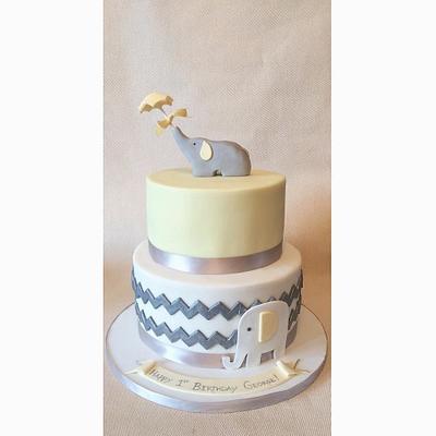 An Elephant Baby Shower! - Cake by Beth Evans