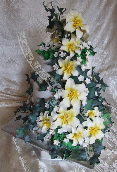 Wedding flower cake - Cake by kristallcakes