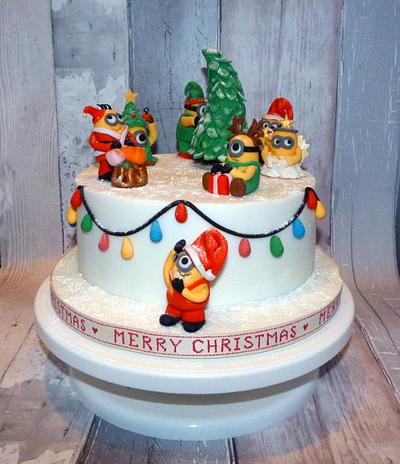 Merry Christmas Minions - Cake by Deeliciousanddivine