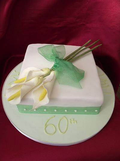 Simply elegant arum lillies - Cake by Celebration Cakes by Cathy Hill