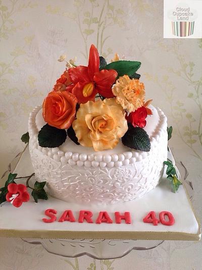 Flowery Cake - Cake by Deb