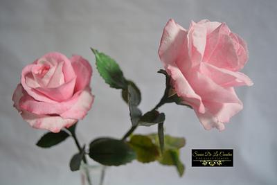 Pink sugar roses - Cake by Sonia de la Cuadra