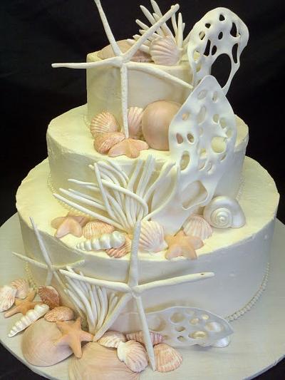 Sealife Wedding - Cake by Elyse Rosati