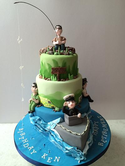 Retirement cake - Cake by Elaine - Ginger Cat Cakery 