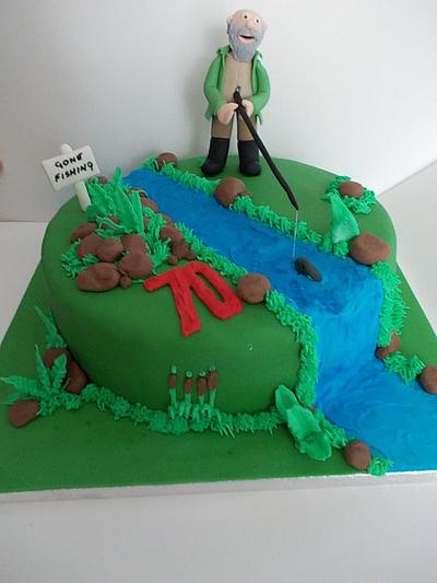 fishing birthday cake - Cake by David Mason